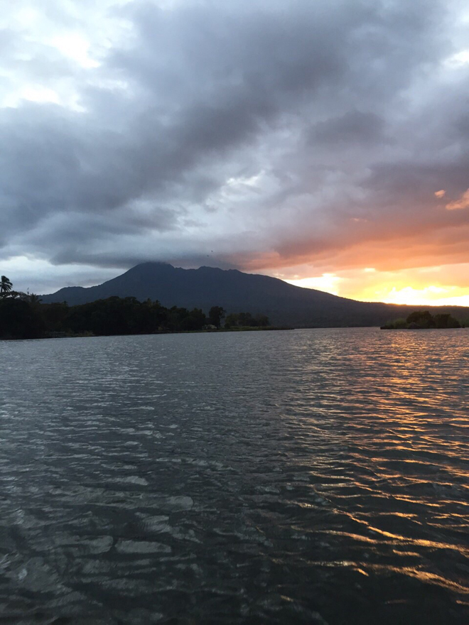 Taking in the sunset of Mombacho volcano.