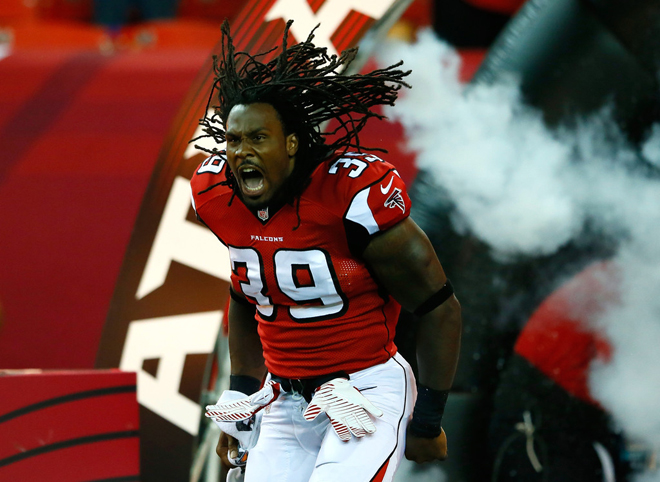 Steven's initial introduction to Falcons nation received one of the loudest ovations at the Georgia Dome on Thursday (Getty Images).
