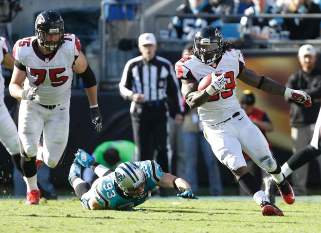 SJ managed more than 4.5 yards per carry, a positive sign for the running game that the Falcons hope they can build upon (Atlanta Falcons Photo).