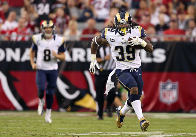 Steven's 46-yard run on the first play of the second half sparked the St. Louis offense (Getty Images).