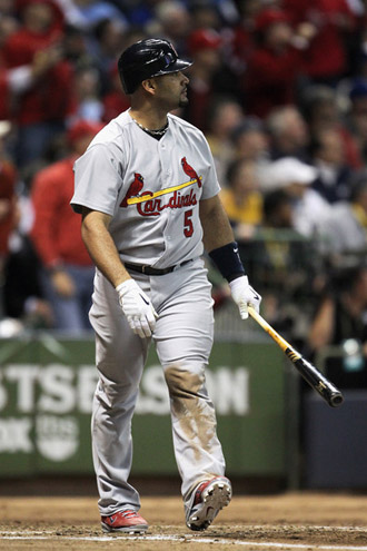 Albert Pujols won two championships in St. Louis (Getty Images).