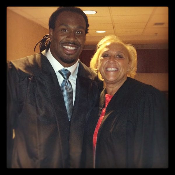 With Principal Miller before giving my speech.