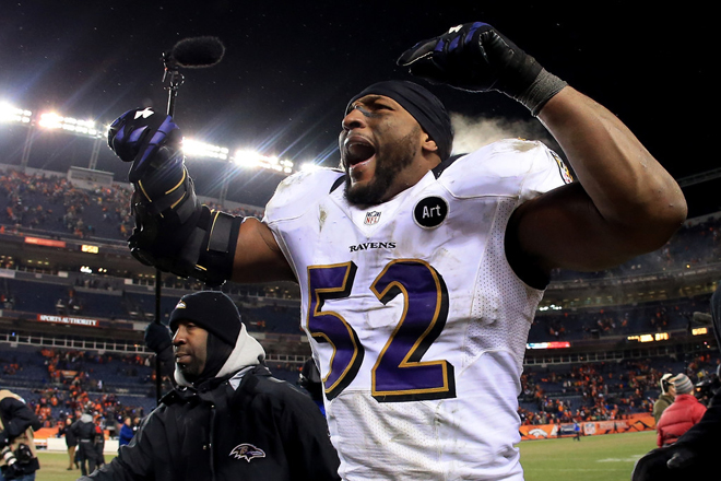 Ray Lewis is a NFL icon and I can't help but root for him as a fellow player (Getty Images).